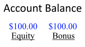 Account Balance is separated to equity and bonus